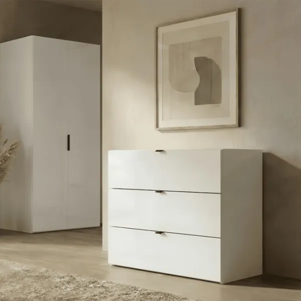Comodă Fabrik Home Hardy 3 91 x 110 x 39 / MDF / White Gloss photo 2