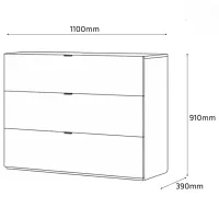 Комод Fabrik Home Hardy 3 91 x 110 x 39см / МДФ / Белый глянец photo 4