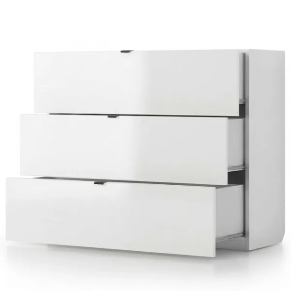 Comodă Fabrik Home Hardy 3 91 x 110 x 39 / MDF / White Gloss photo 5