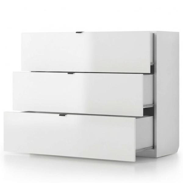 Comodă Fabrik Home Hardy 3 91 x 110 x 39 / MDF / White Gloss photo 5
