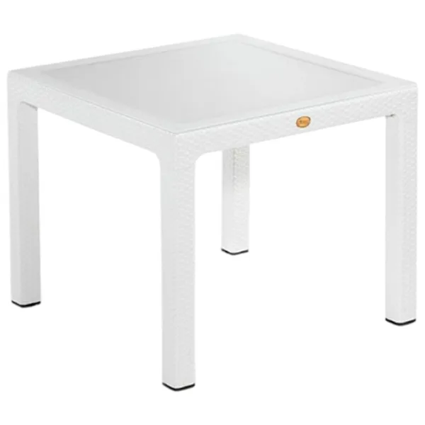 Садовый стол Mobiland Rattan Квадратный / Серый Белый photo 1