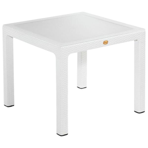 Садовый стол Mobiland Rattan Квадратный / Серый Белый photo 1