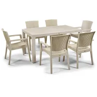 Садовый стол Mobiland Rattan Прямоугольный / Серый Капучино photo 2