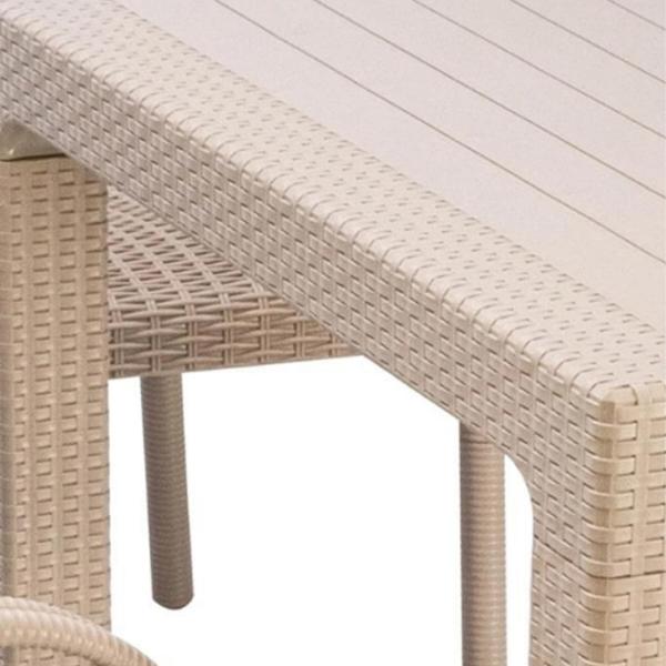 Садовый стол Mobiland Rattan Прямоугольный / Серый Капучино photo 3