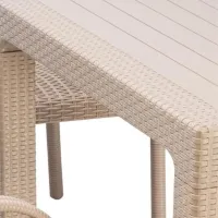 Садовый стол Mobiland Rattan Прямоугольный / Серый Капучино photo 3