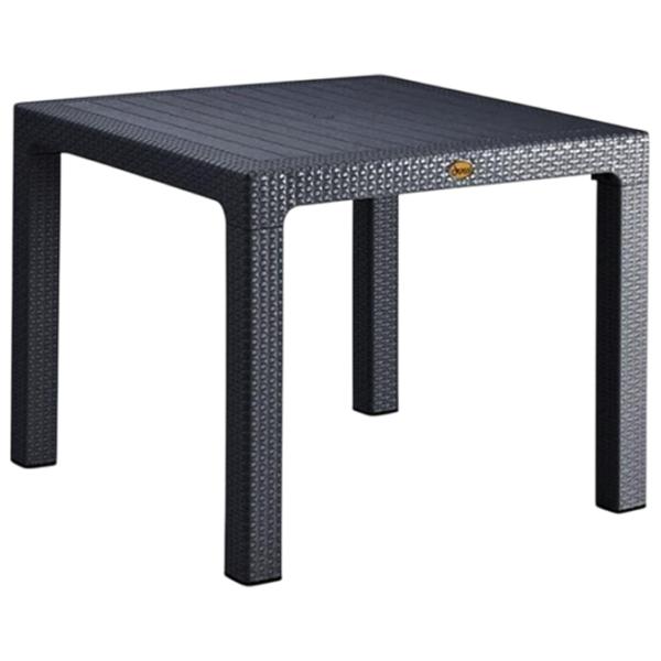 Садовый стол Mobiland Rattan Квадратный / Серый Антрацит photo 1