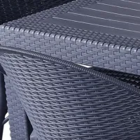 Садовый стол Mobiland Rattan Квадратный / Серый Антрацит photo 3