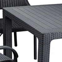 Садовый стол Mobiland Rattan Квадратный / Серый Антрацит photo 4