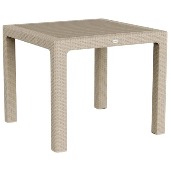 Садовый стол Mobiland Rattan Квадратный / Серый Капучино photo 1
