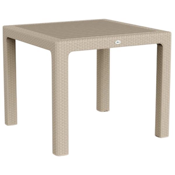 Садовый стол Mobiland Rattan Квадратный / Серый Капучино photo 1