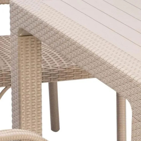 Садовый стол Mobiland Rattan Квадратный / Серый Капучино photo 3