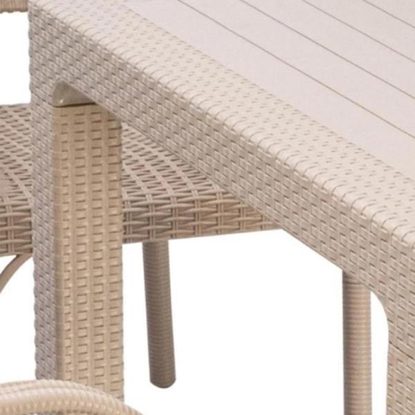 Садовый стол Mobiland Rattan Квадратный / Серый Капучино photo 3