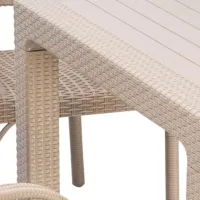 Садовый стол Mobiland Rattan Квадратный / Серый Капучино photo 3