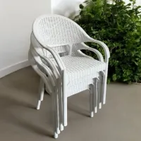 Садовый стул Mobiland Bamboo Пластик / Пластик / Белый photo 4