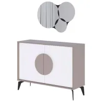 Тумбочки Showdeko Gora 82 x 110 x 35.6см / ДСП / Светлый мокко