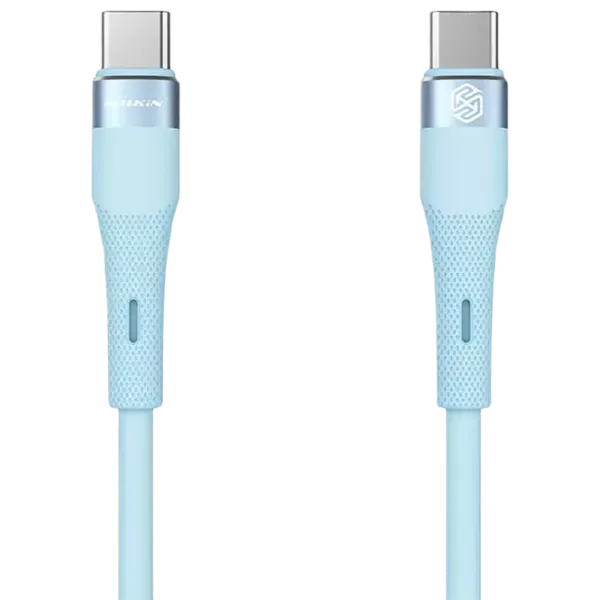 Кабель для телефона Flowspeed Nillkin USB Type-C + USB Type-C 1.2 м / Синий photo 1