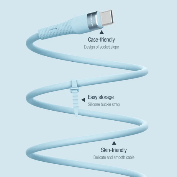 Кабель для телефона Flowspeed Nillkin USB Type-C + USB Type-C 1.2 м / Синий photo 6