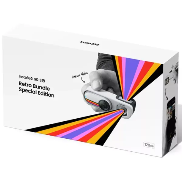 Cameră action Insta360 GO 3S Retro Bundle Special Edition 12 MP / 310 mAh / Canvas White photo 6