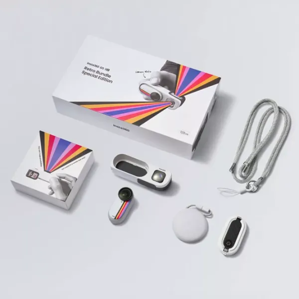 Cameră action Insta360 GO 3S Retro Bundle Special Edition 12 MP / 310 mAh / Canvas White photo 7