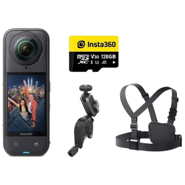 Cameră action Insta360 X5 Cycling Bundle 72 MP / 2400 mAh / Black photo 1
