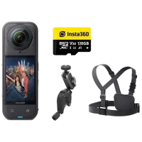Cameră action Insta360 X5 Cycling Bundle 72 MP / 2400 mAh / Black