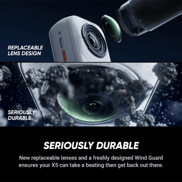 Cameră action Insta360 X5 Limited Edition 72 MP / 2400 mAh / Satin White photo 10