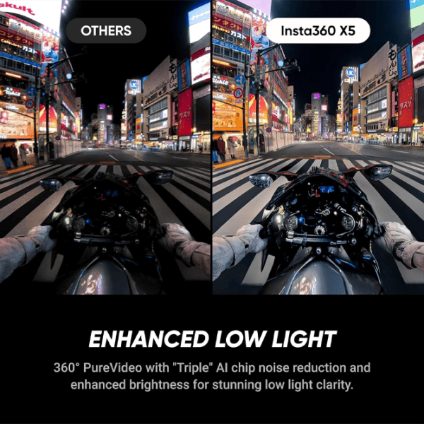 Cameră action Insta360 X5 Motorcycle Bundle 72 MP / 2400 mAh / Black photo 3