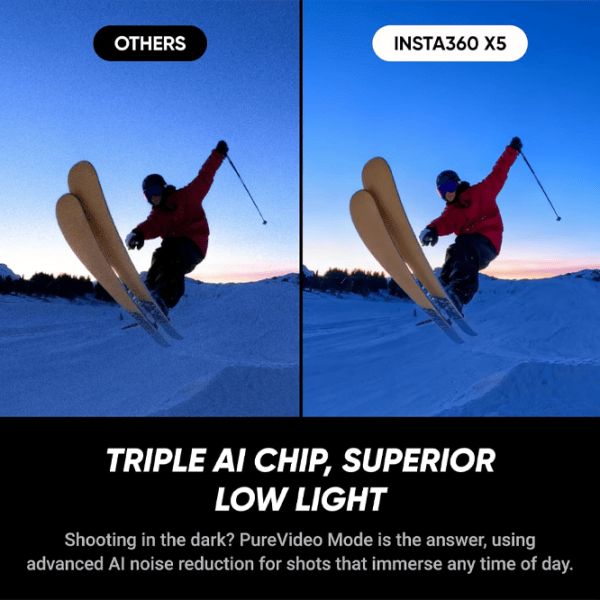 Cameră action Insta360 X5 Ski Bundle 72 MP / 2400 mAh / Black photo 4