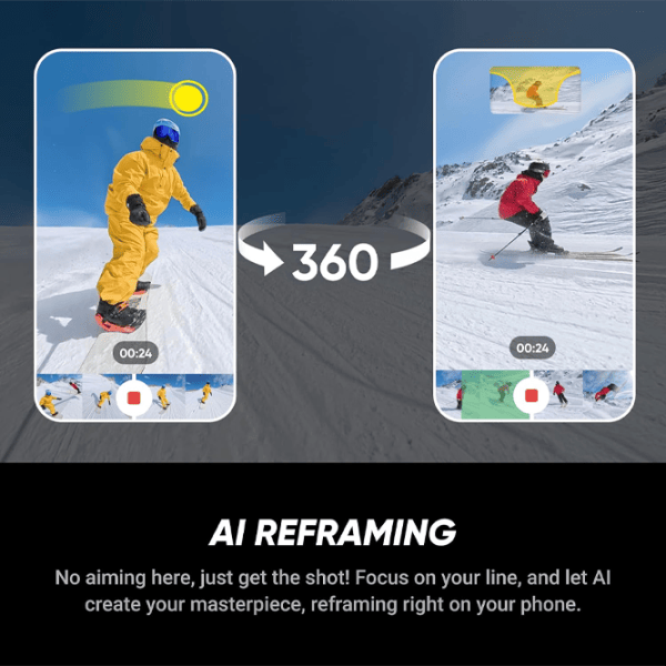 Cameră action Insta360 X5 Ski Bundle 72 MP / 2400 mAh / Black photo 5