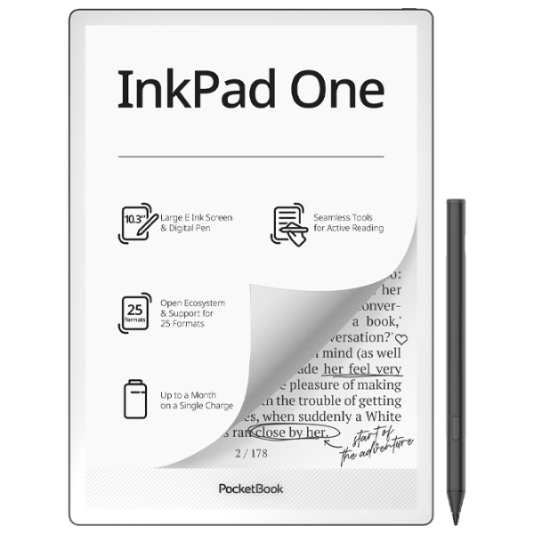 Электронная книга Pocketbook 1030 InkPad One 10.3" / E-Ink Carta / 32 ГБ / Черный photo 1