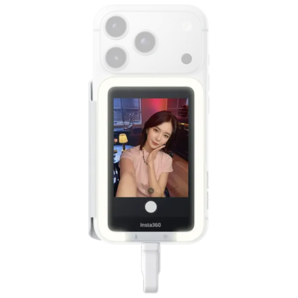 Селфи лампа Insta360 Snap Selfie Screen with LED Light USB Type C / Белый photo 1