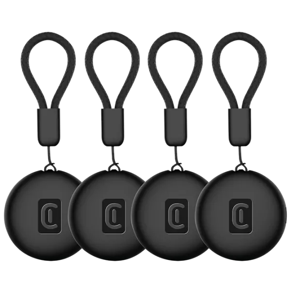 Smart Tracker Cellularline Tracy TAG iOS 4Pack Black photo 1