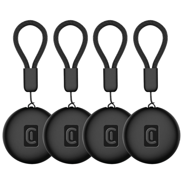 Smart Tracker Cellularline Tracy TAG iOS 4Pack Black photo 1