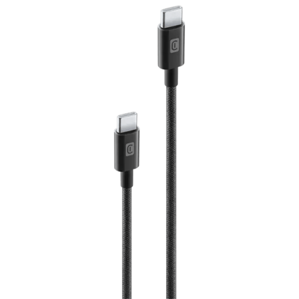 Кабель для телефона Power Braided Cellularline USB Type-C + USB Type-C 2.5 м / Черный photo 1