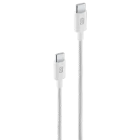 Кабель для телефона Power Braided Cellularline USB Type-C + USB Type-C 2.5 м / Белый