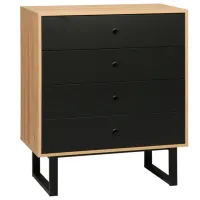 Comodă DecoPrim Calvin 95 x 80 x 40 / PAL / Black