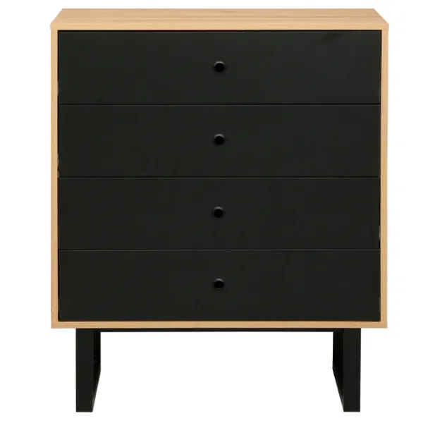 Comodă DecoPrim Calvin 95 x 80 x 40 / PAL / Black photo 5