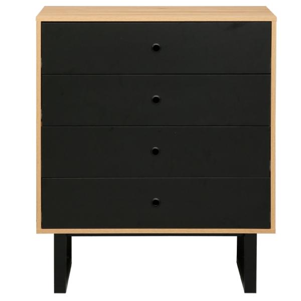 Comodă DecoPrim Calvin 95 x 80 x 40 / PAL / Black photo 5