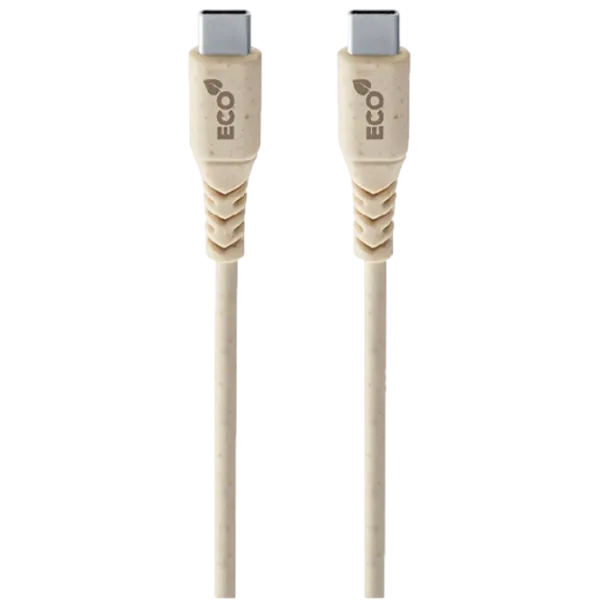 Кабель для телефона Become Cellularline USB Type-C + USB Type-C 1.2 м / Бежевый photo 1