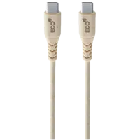 Кабель для телефона Become Cellularline USB Type-C + USB Type-C 1.2 м / Бежевый
