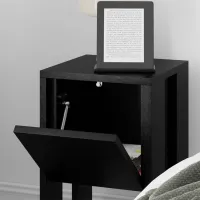 Noptiere Showdeko EMA 55 x 30 x 30 / MDF / Black Bute photo 4