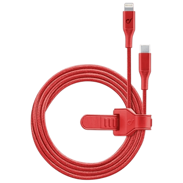Кабель для телефона Strip MFI Cellularline USB Type-C + Lightning 1 м / Красный photo 1