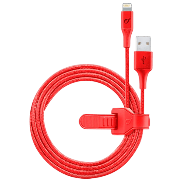 Кабель для телефона Strip MFI Cellularline USB + Lightning 1 м / Красный photo 1