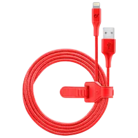 Кабель для телефона Strip MFI Cellularline USB + Lightning 1 м / Красный