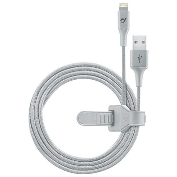 Кабель для телефона Strip MFI Cellularline USB + Lightning 1 м / Серебряный photo 1