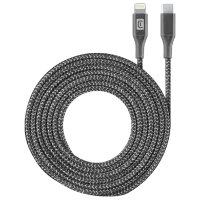 Кабель для телефона Long MFI Cellularline USB Type-C + Lightning 2.5 м / Черный