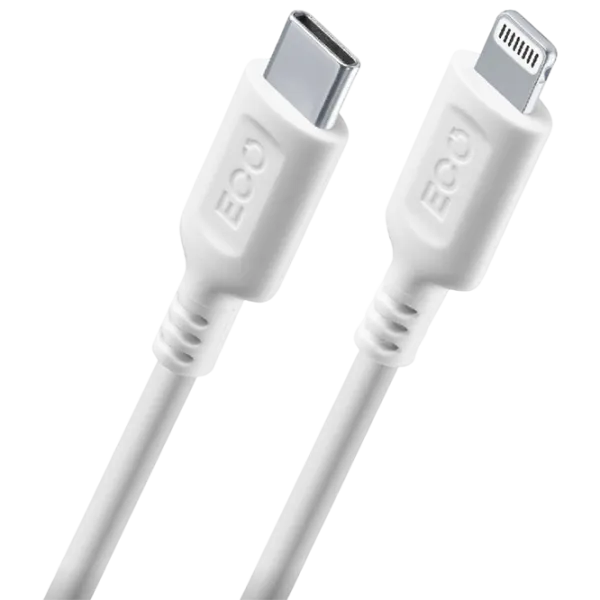 Кабель для телефона Become MFI Cellularline USB Type-C + Lightning 1 м / Белый photo 1