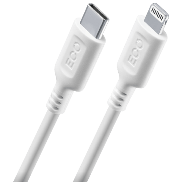 Кабель для телефона Become MFI Cellularline USB Type-C + Lightning 1 м / Белый photo 1