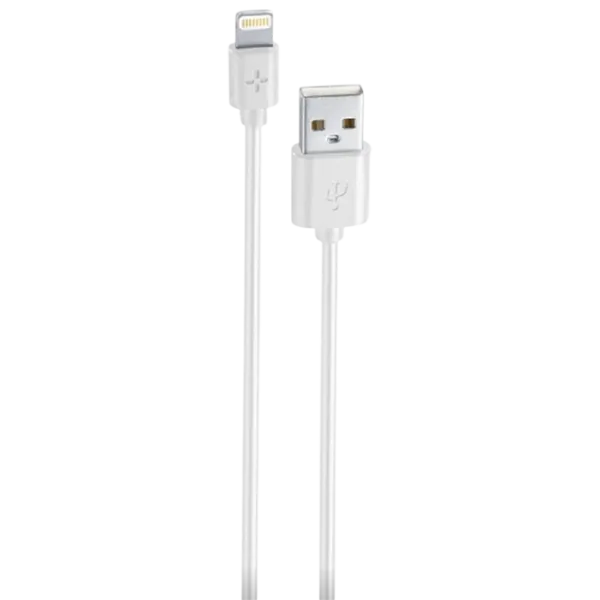 Кабель для телефона Ploos MFI Cellularline USB + Lightning 1 м / Белый photo 1