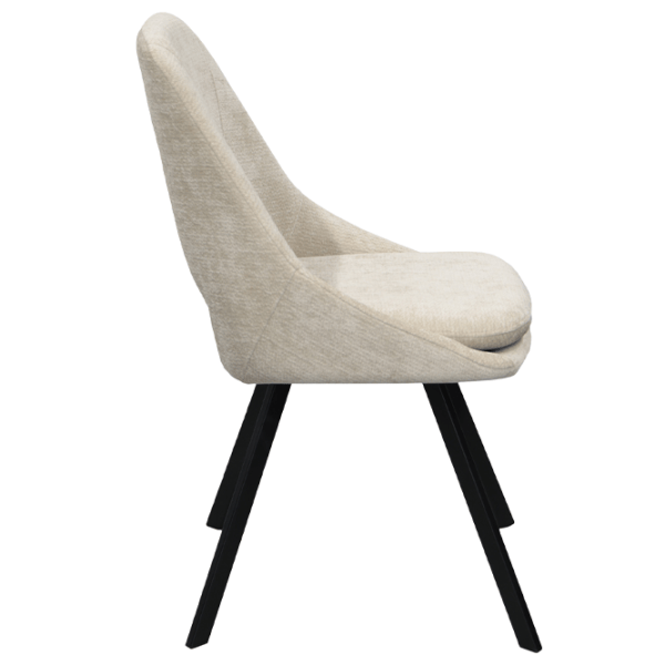 Scaun de bucătărie DecoPrim Isla Stofă/ Beige Black photo 4